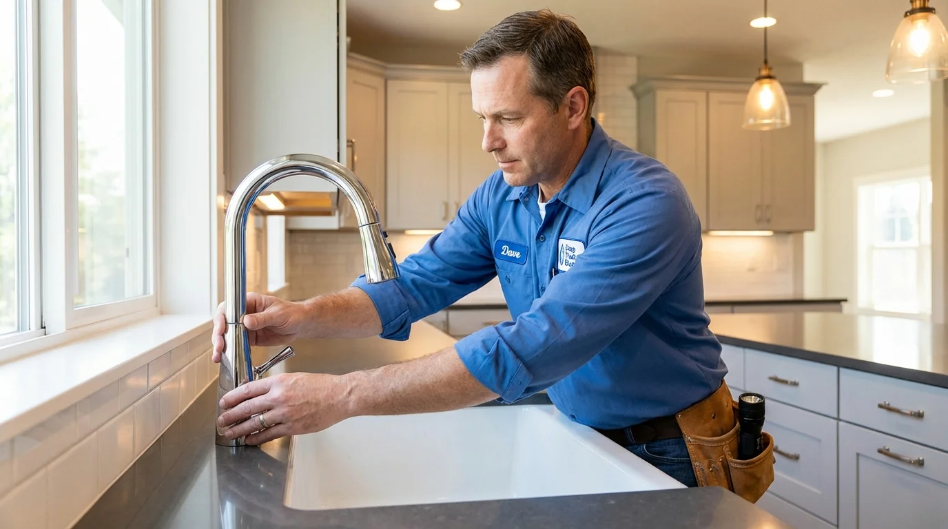 Kitchen faucet installation by Johns Plumbing LLC in Mamaroneck
