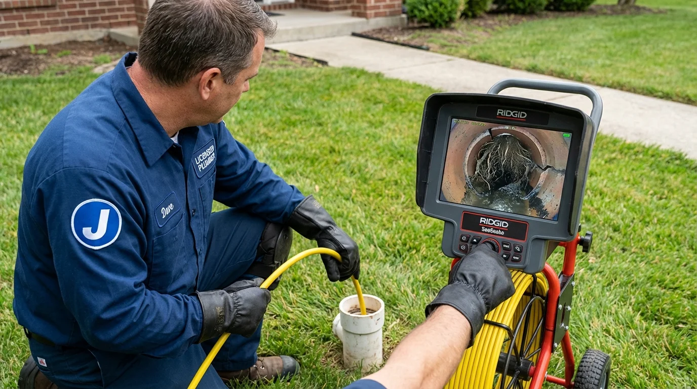 Sewer camera inspection being performed by Johns Plumbing LLC in Mamaroneck